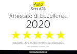 Attestato di Eccellenza AutoScout24 AutoCOM 2020 Adesivo ridimensionato